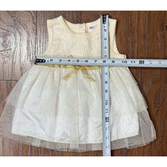 NWOT Swiggles Size 2T American Princess Dress Girl Bow Gold Embellished Tulle - Picture 5 of 8